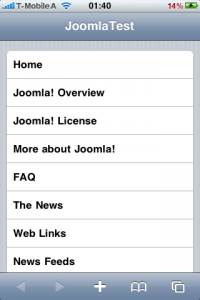 Mobile Joomla iPhone