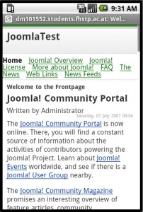 Mobile Joomla Android