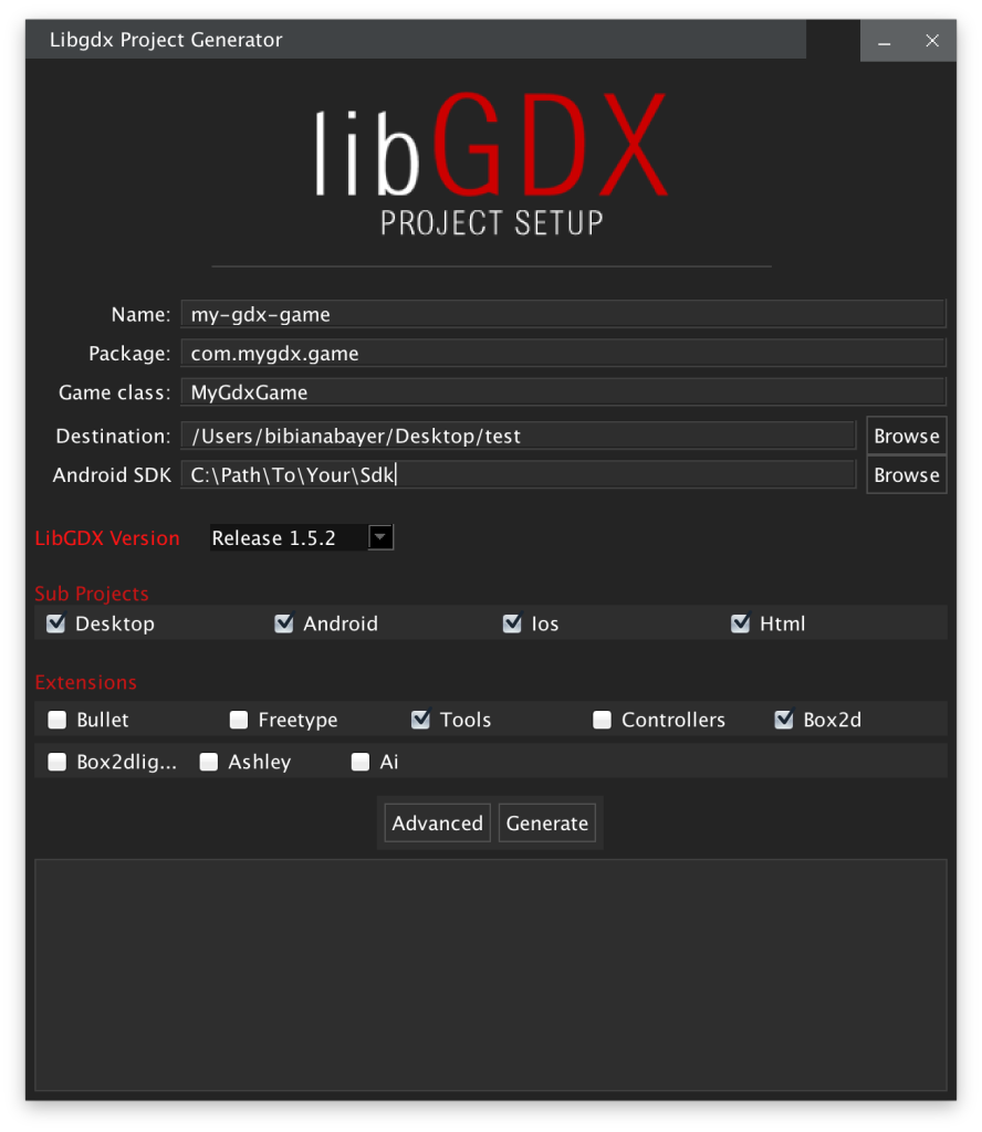 libgdx-create dialog